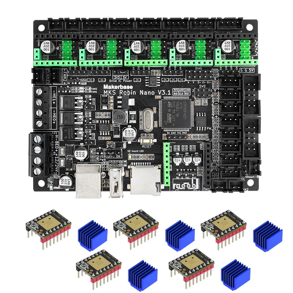 Makerbase MKS Robin Nano V3.1 3D Drucker Steuerplatine Motherboard TS35 TFT Touch Screen Kompatibel mit A4988 TMC2209 (MKS Package 2)