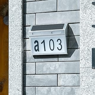 House Numbers, Illuminated LED Address Plaque, Outdoor House Numbers 3 Modes Light, Yard Signs Waterproof Steel Address Signs for Houses Outdoor Décor Outside Yard Street House