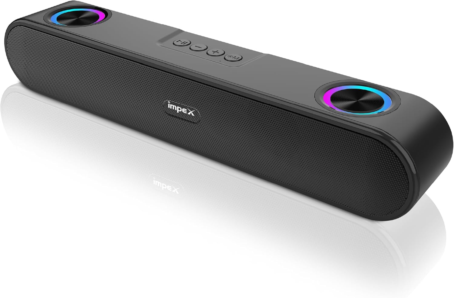 Impex Bluetooth Speaker with 1600W PMPO, 2000mAh Battery, Bluetooth 5.3, RGB Lights, Dual Passive Radiators, USB/TF/AUX/FM/TWS/Hand-Free, Type C Charging, 2 Year Warranty, ABS Metal Body – BTS 2012