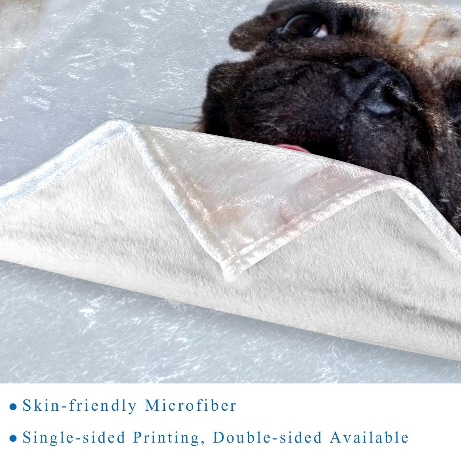 Manta de forro polar con diseño de perro y cachorro