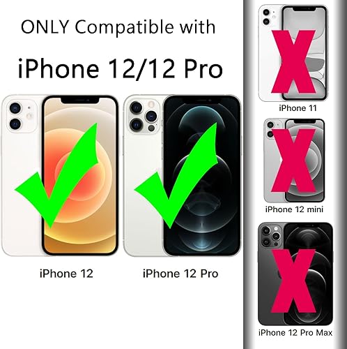 Miniatura 2 de TENOC Funda para teléfono compatible con iPhone 12 y iPhone 12 Pro, color negro, antihuellas, protector mate para 6.1 pulgadas