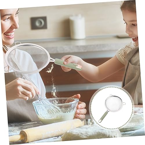 Miniatura 6 de 5pcs Filter Fine Mesh Stainless Steel Colander Quinoa Strainer Stainless Strainer Food Colander Coffee Strainer Flour Strainer Cooking Filtering