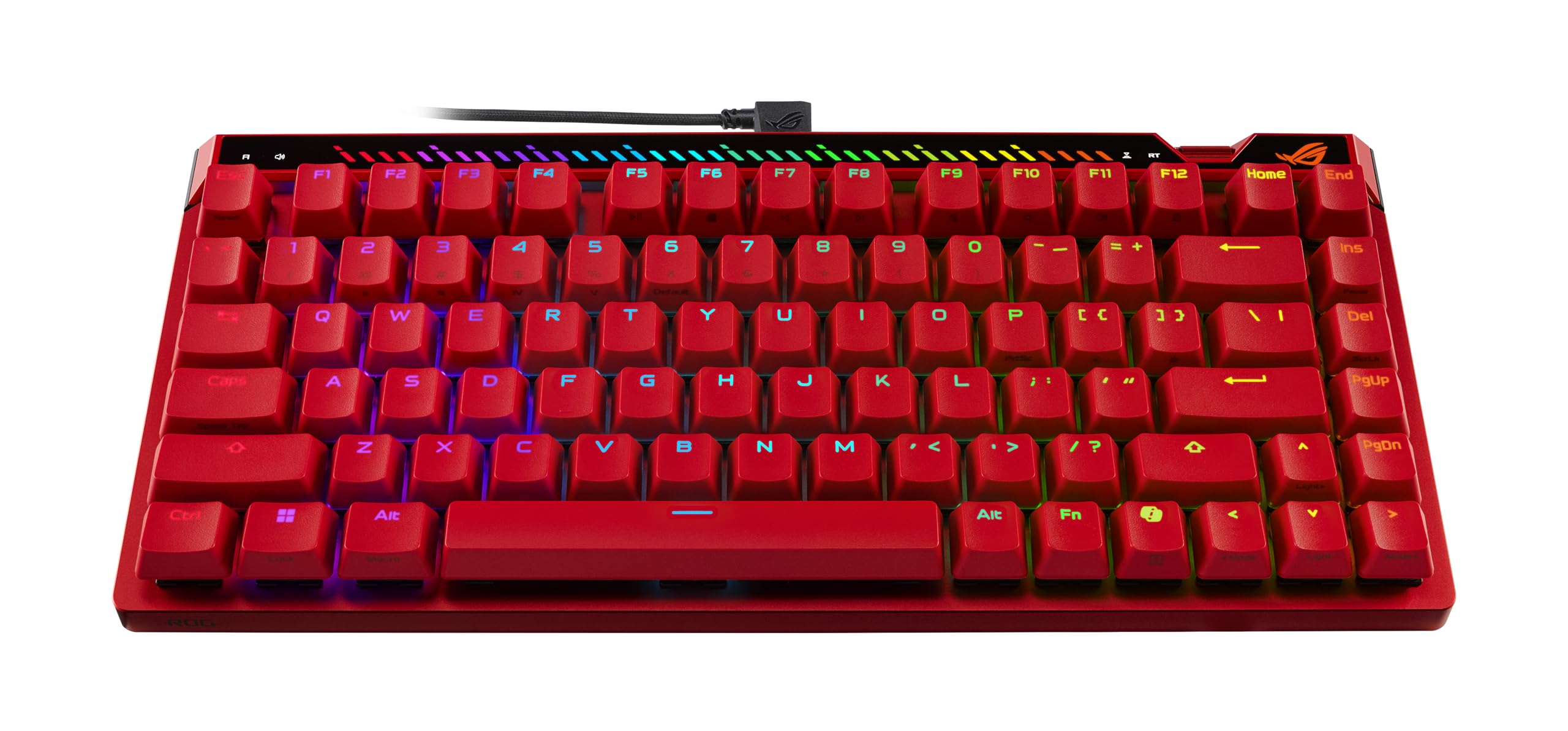 ASUS ROG Falchion Ace 75 HE - Tastiera da gioco analogica cablata/effetto Hall - 75% TKL, USB, interruttore magnetico HFX V2 hot swappable, trigger rapido, polling 8KHz, keycap PBT, custodia per il