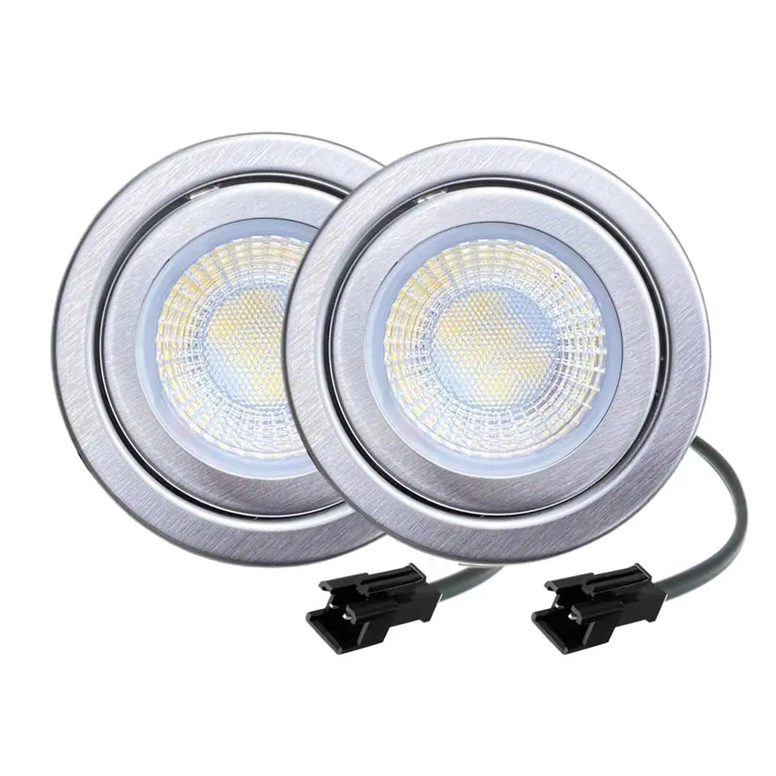Luz LED for campana extractora, 68mm, 12V, 1,5W, apta for cocina, RV, yate, paquete de 2(Warm White 3000K,With SM Connector)