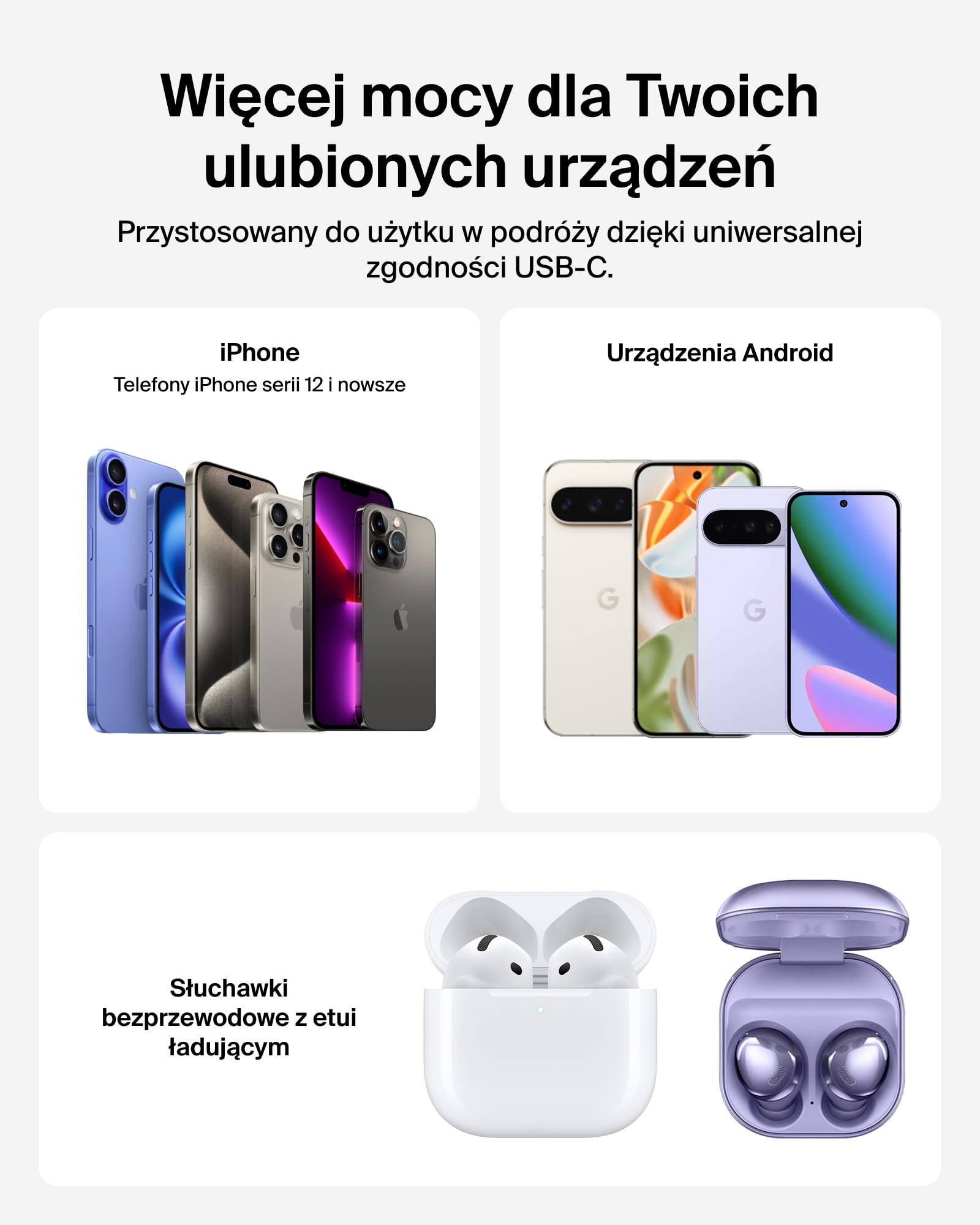 Belkin BoostCharge Magnetyczny Powerbank 10 000 mAh, Porty USB-C – Czarny | Powerbank Bezprzewodowy 10 000 mAh, Pierścień Magnetyczny, 2 Porty USB-C, Naładowany, Kabel w Zestawie, do Podróży Samolotem