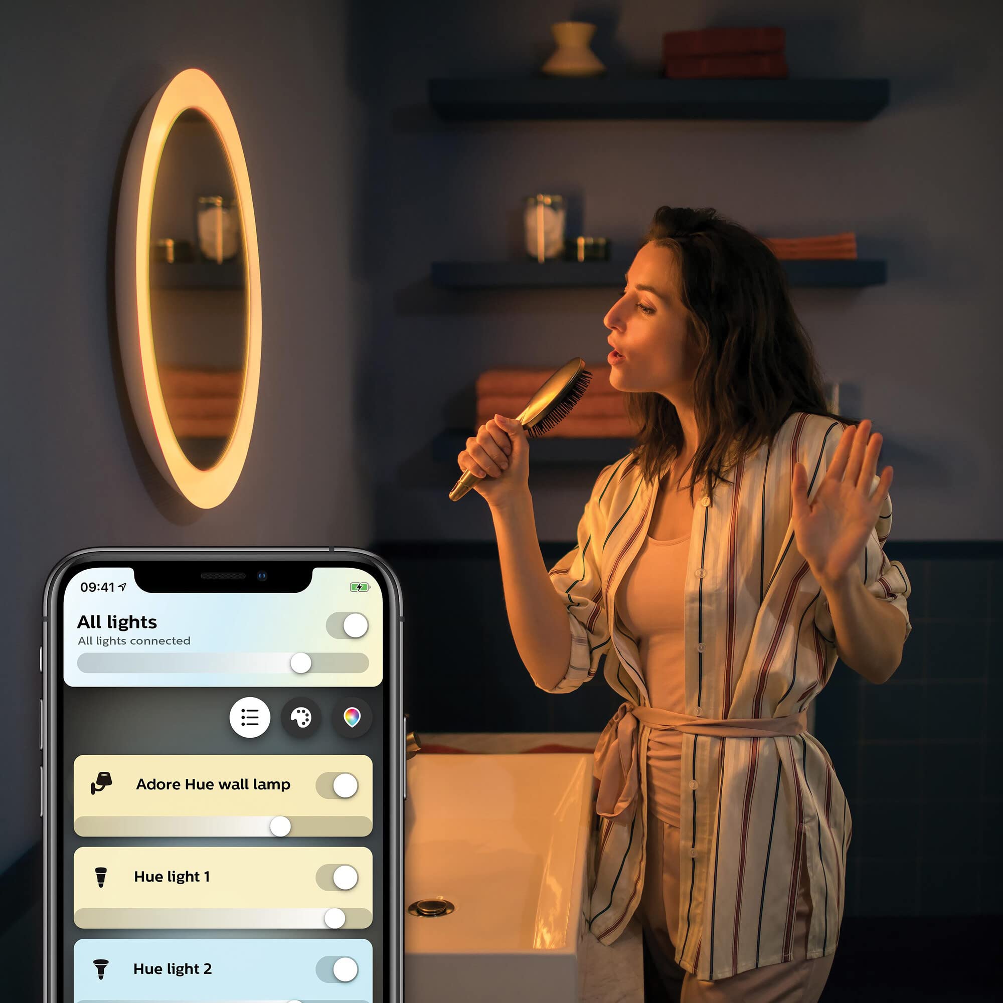 Philips Hue Spiegelleuchte Adore - IP44 Bad-Beleuchtung Mit App-Steuerung