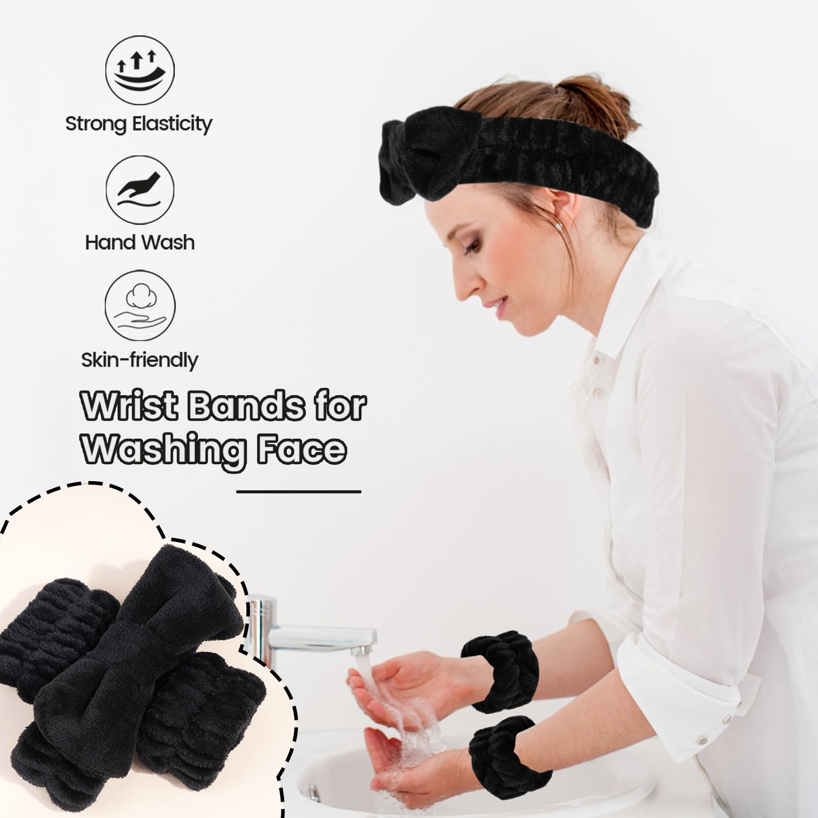 MAANGE Set di 42 pennelli da trucco, set completo di pennelli per trucco, 5 prodotti inclusi per fondotinta, ombretto, correttore, ombretto, set di pennelli per trucco, nero