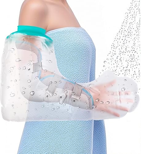 Miniatura 14 de Funda impermeable para la ducha, funda de ducha reutilizable para la parte superior de la pierna después de la cirugía, bolsa protectora de Tobillo