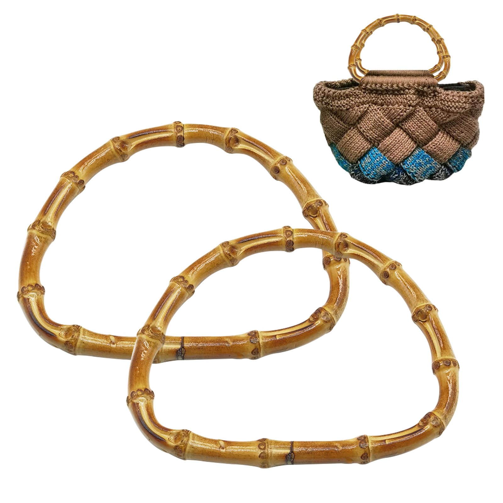 【ハンドメイド】ハンドバッグ バンブー 持ち手　2点セット　#565 MY mama バンブー持ち手 ゴールド 2本セット □ ハンドメイド 手芸