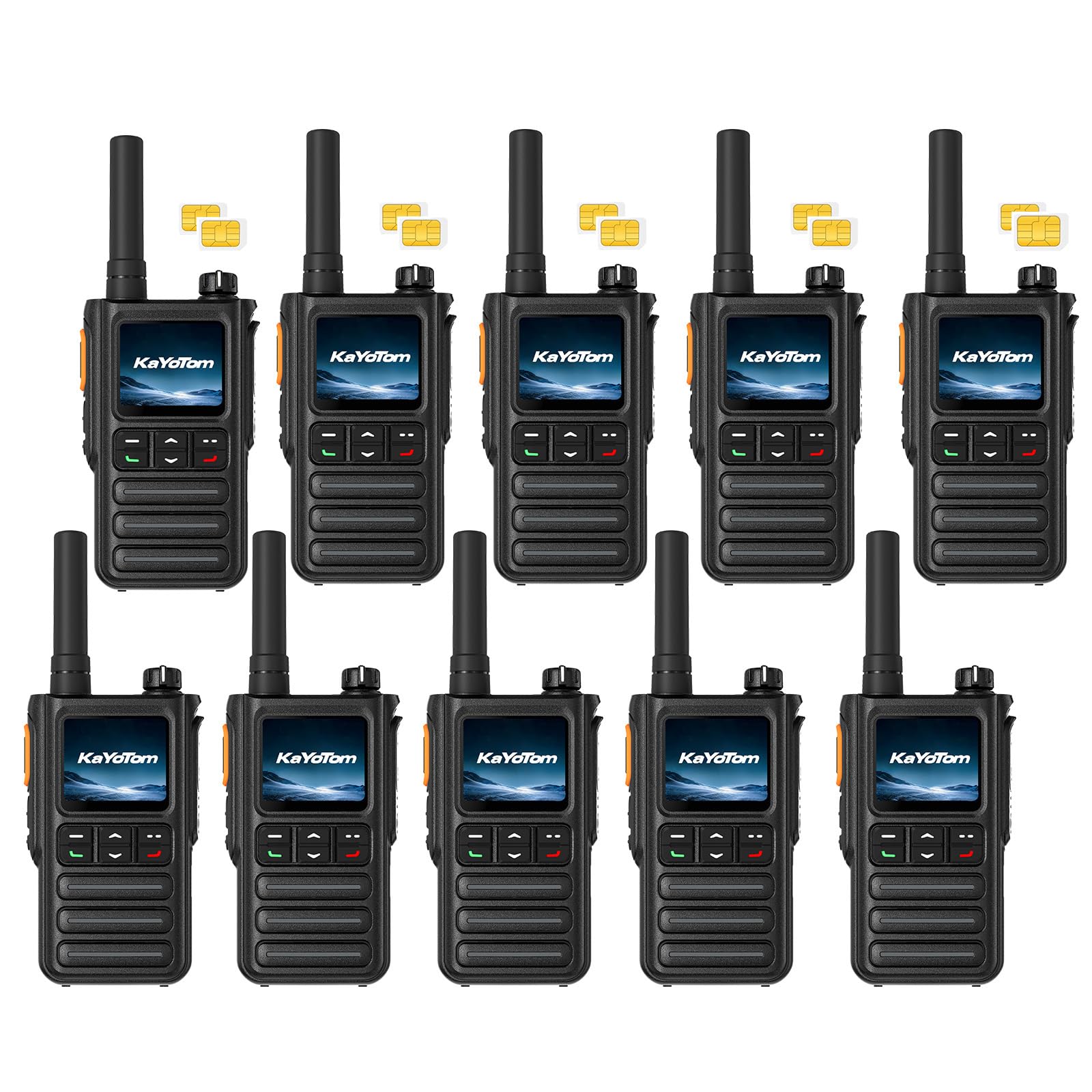 Lifetime Free Rapid GPS Unlimited Range Global Walkie Talkies – Long Range Two Way Radio, IP65 Waterproof, AI Noise Cancellation for Nationwide Outdoor, Logistics, Road Trips &amp; Family (10-Pack)