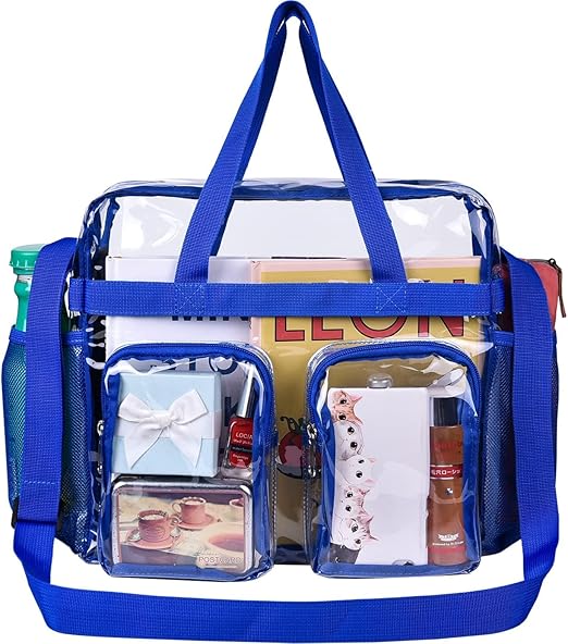 Oraben Clear Tote Bag Clear Bag Stadium Approved 12x6x12 Stadium Bag for Work, Sports Games,Gym