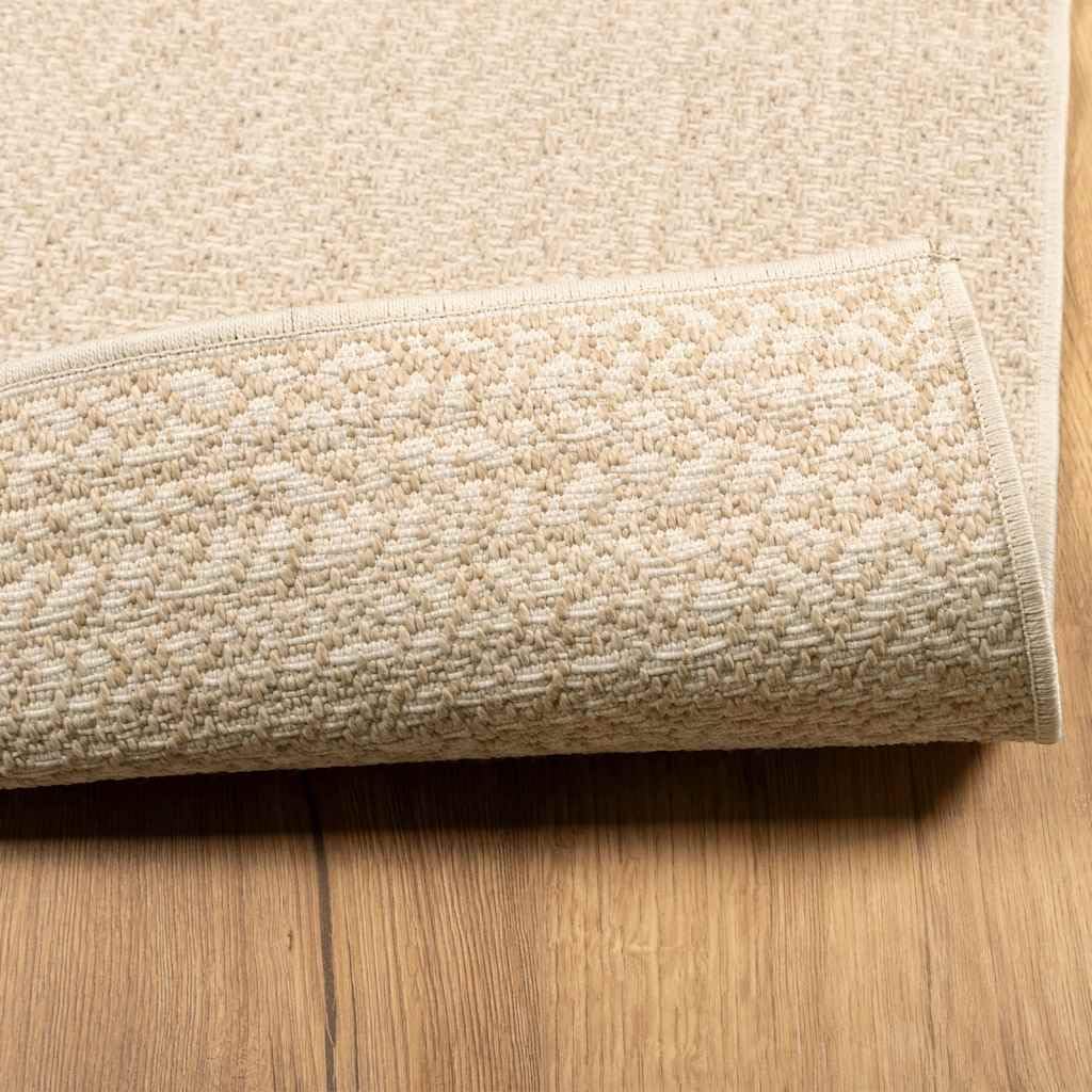vidaXL Tapis ZIZUR Beige 120x120 cm Aspect de Jute intérieur extérieur