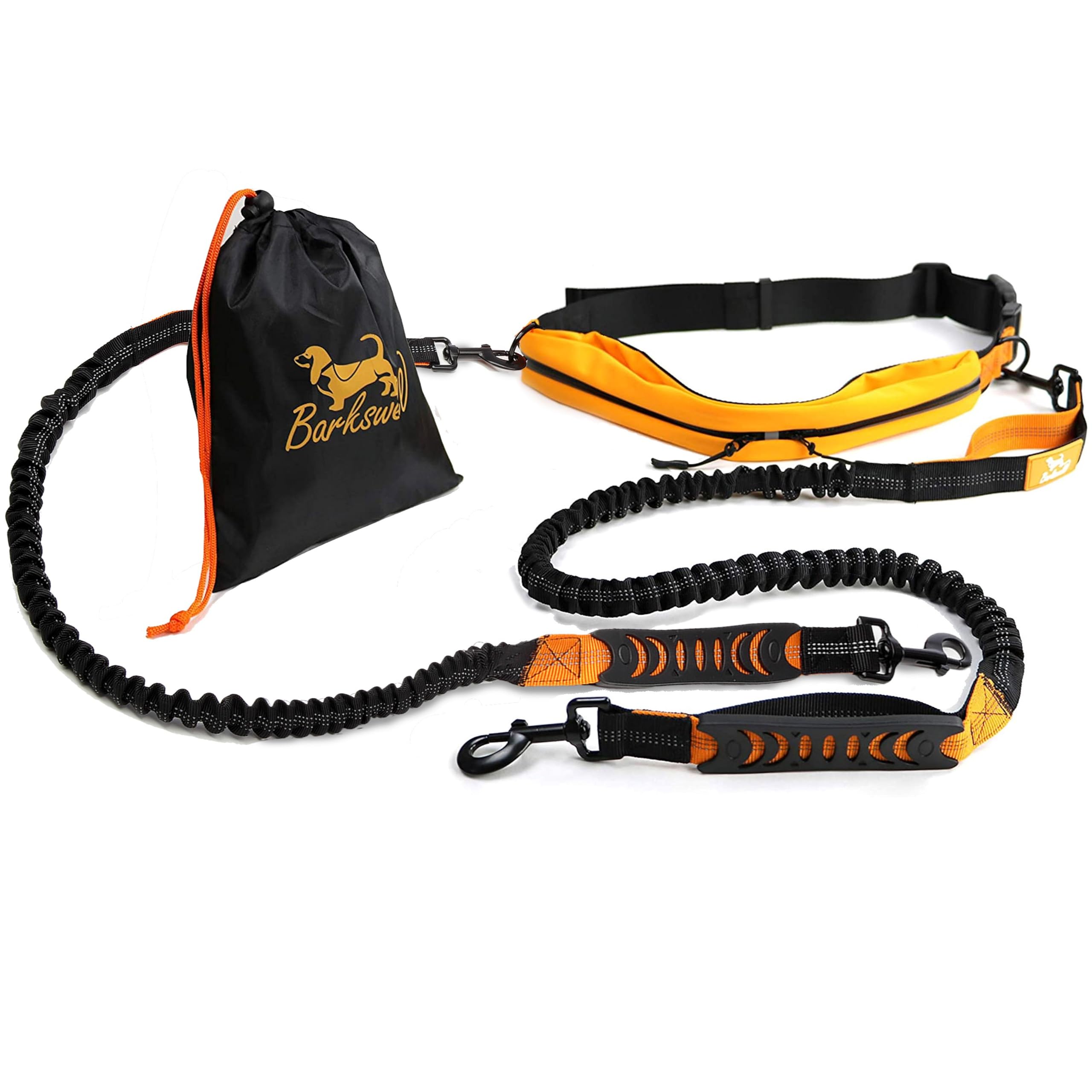 Guinzaglio Mani Libere per Cani - Da Corsa, Cintura Dog Trekking/Jogging, Canicross Fino a 60 Kg