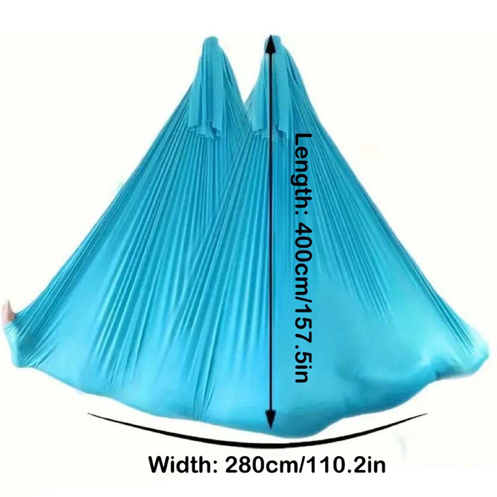 Aerial Yogatuch,Hängematten für Drinnen und Draußen,Aerial-Yoga-Schaukeln,Komplett mit Sämtlichem Zubehör(Size:400x280cm,Color:H)
