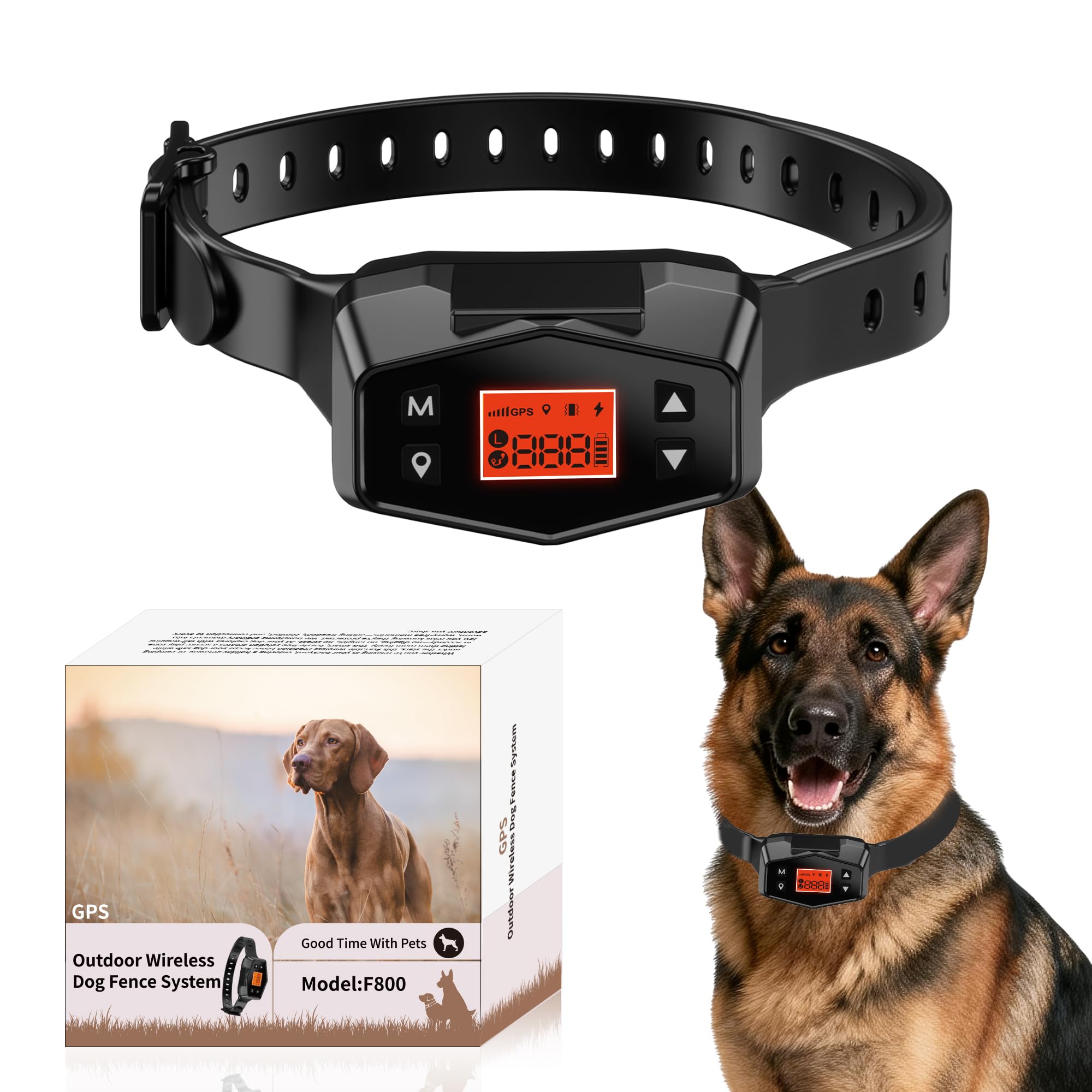 Recinzione senza fili per cani IPX7 impermeabile con collare GPS