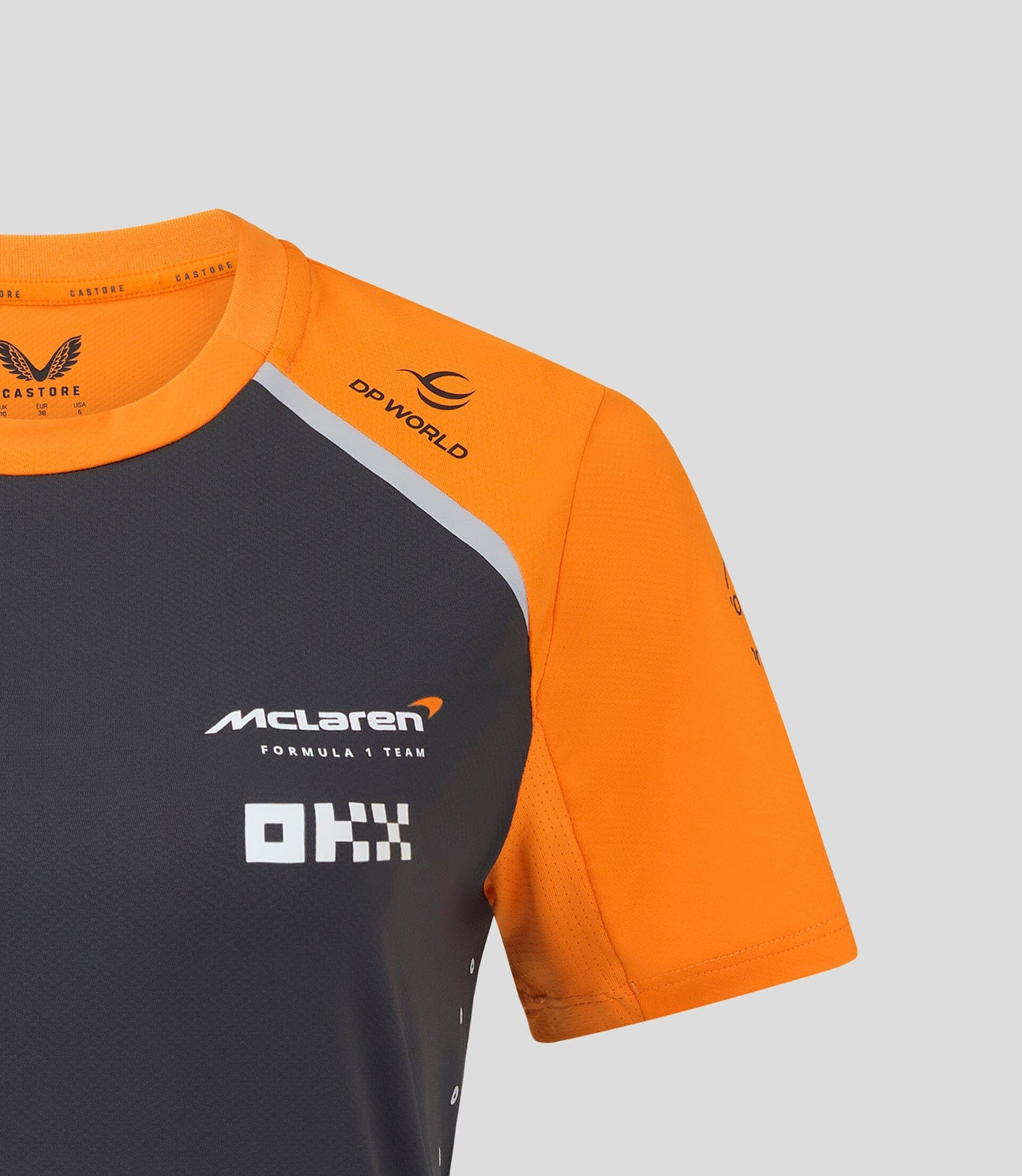 McLaren Official Womens Formula 1 Team Set Up T-Shirt - Phantom/Papaya