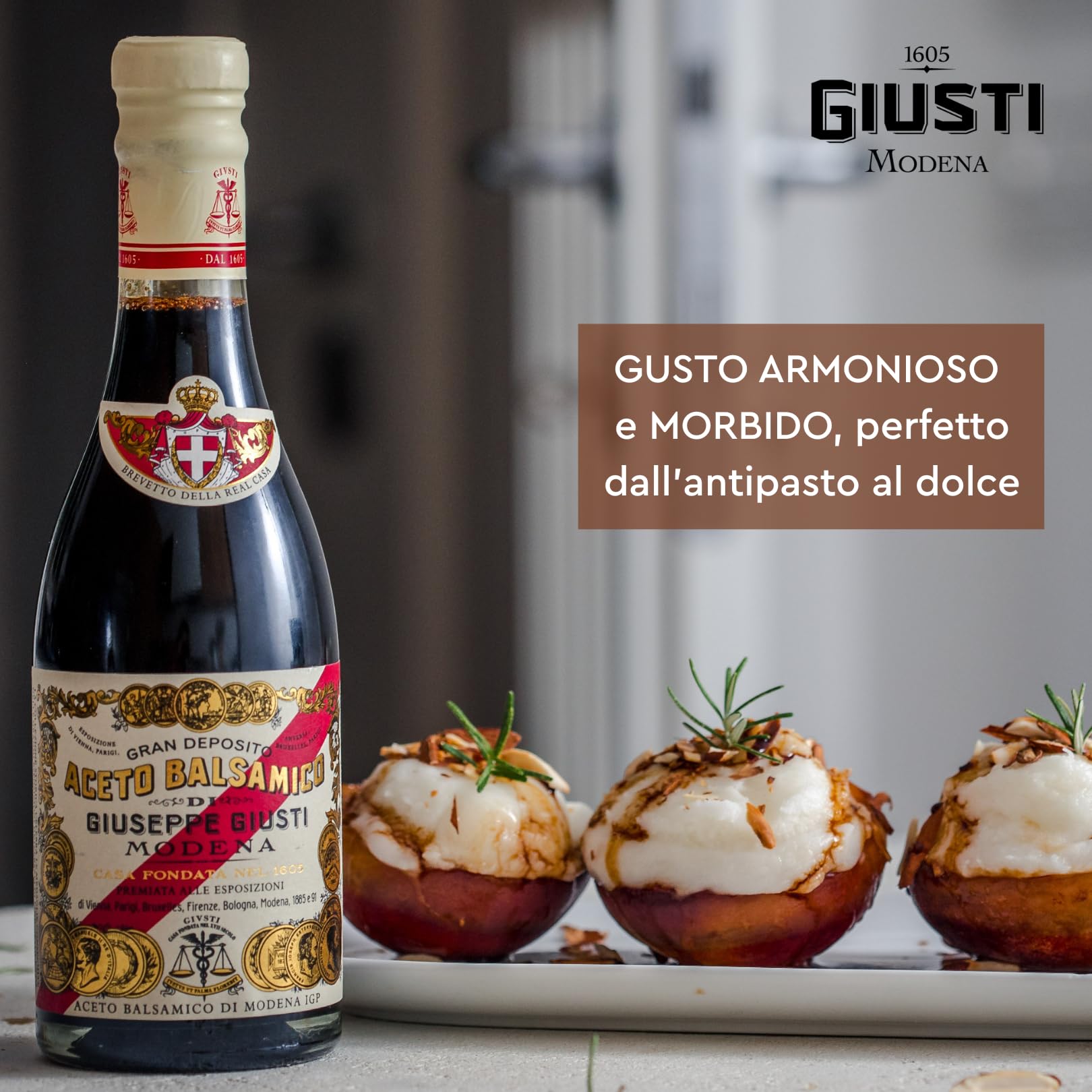 Giusti - Aceto Balsamico di Modena IGP 5 Medaglie d’oro – Champagnotta 250ml con astuccio