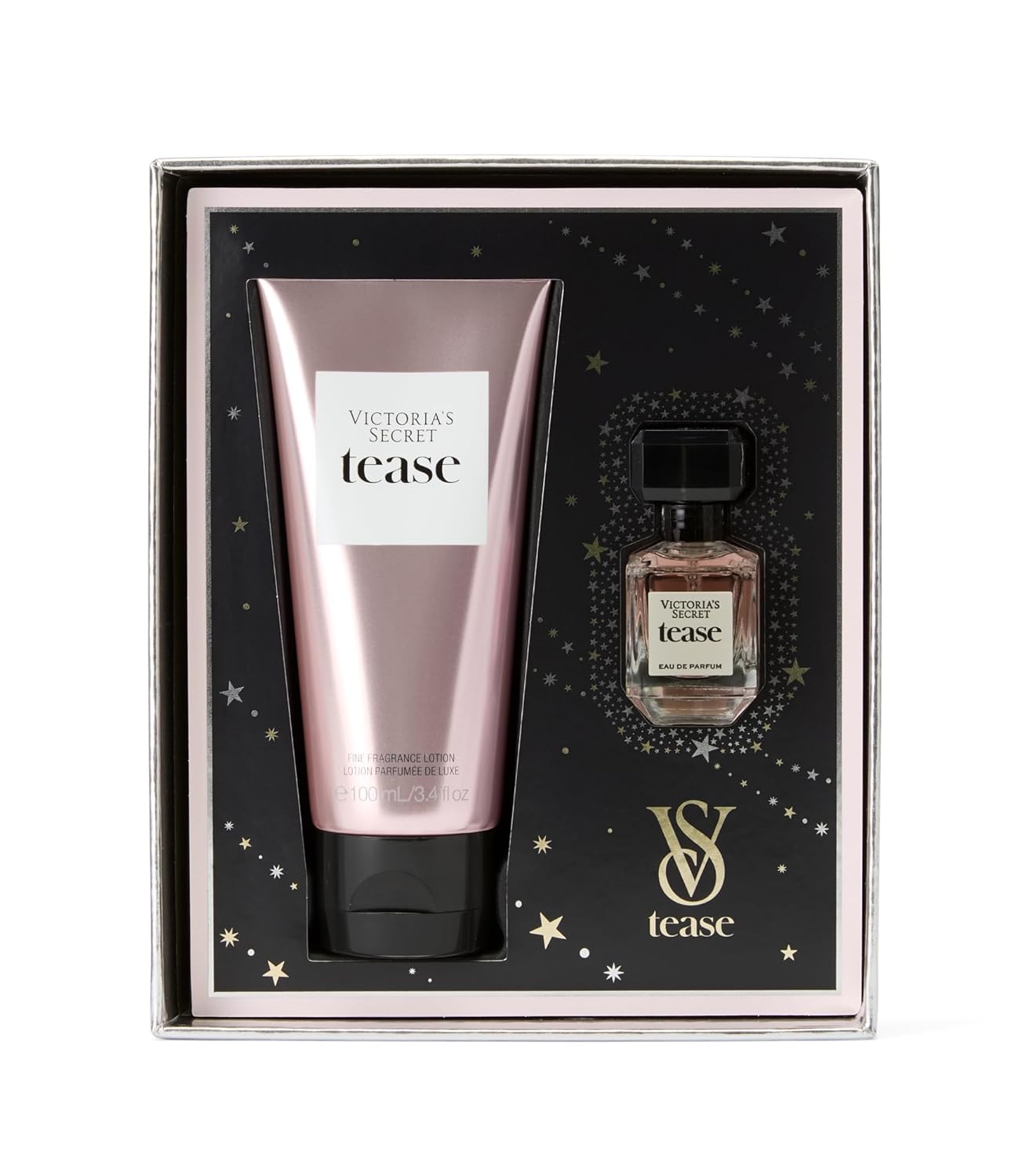 Victoria’s Secret Tease Mini Fragrance Duo Gift Set, Mini Eau de Parfum & Travel Lotion, Gift Set for Women