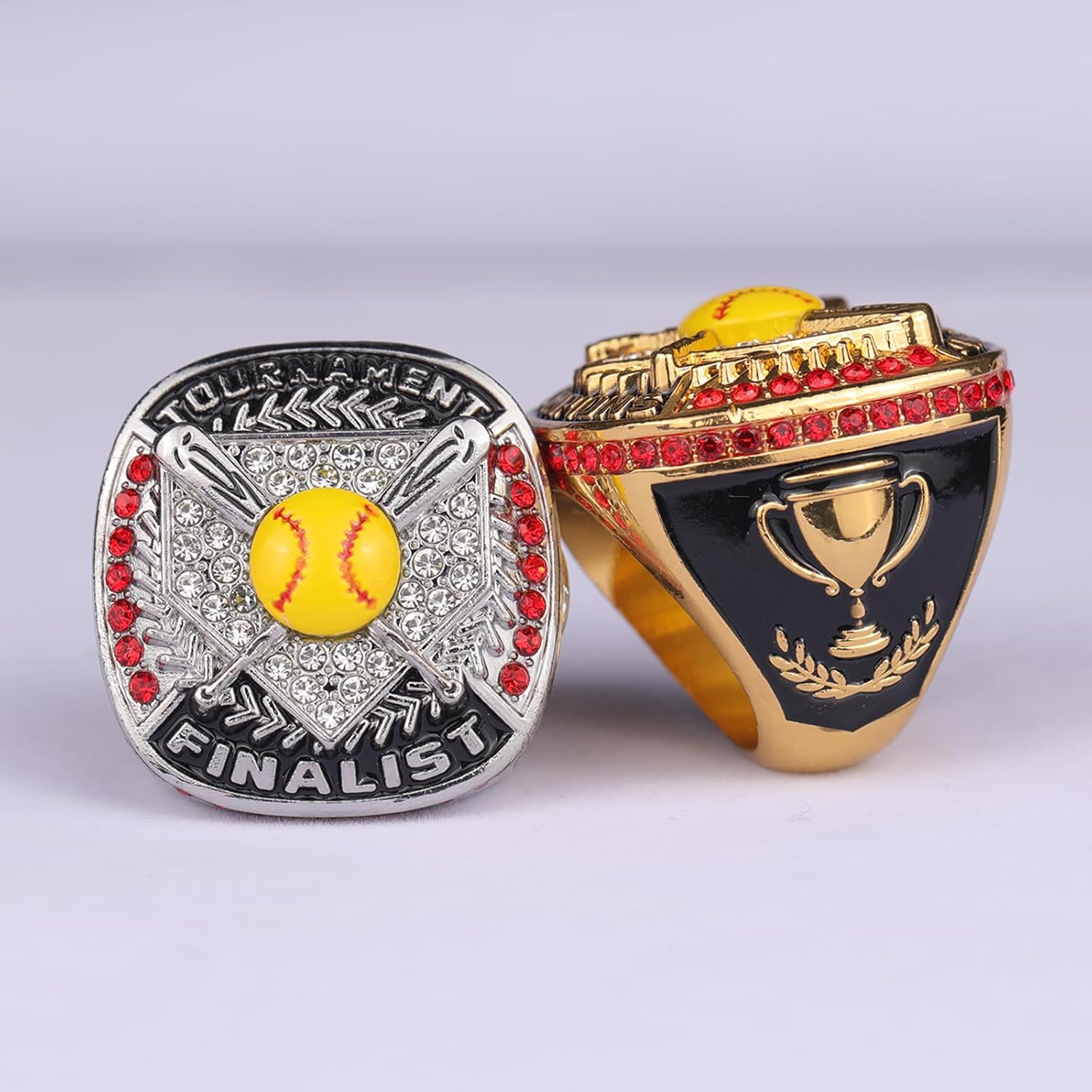 12 pack tournament softball player ring awards finger size 9