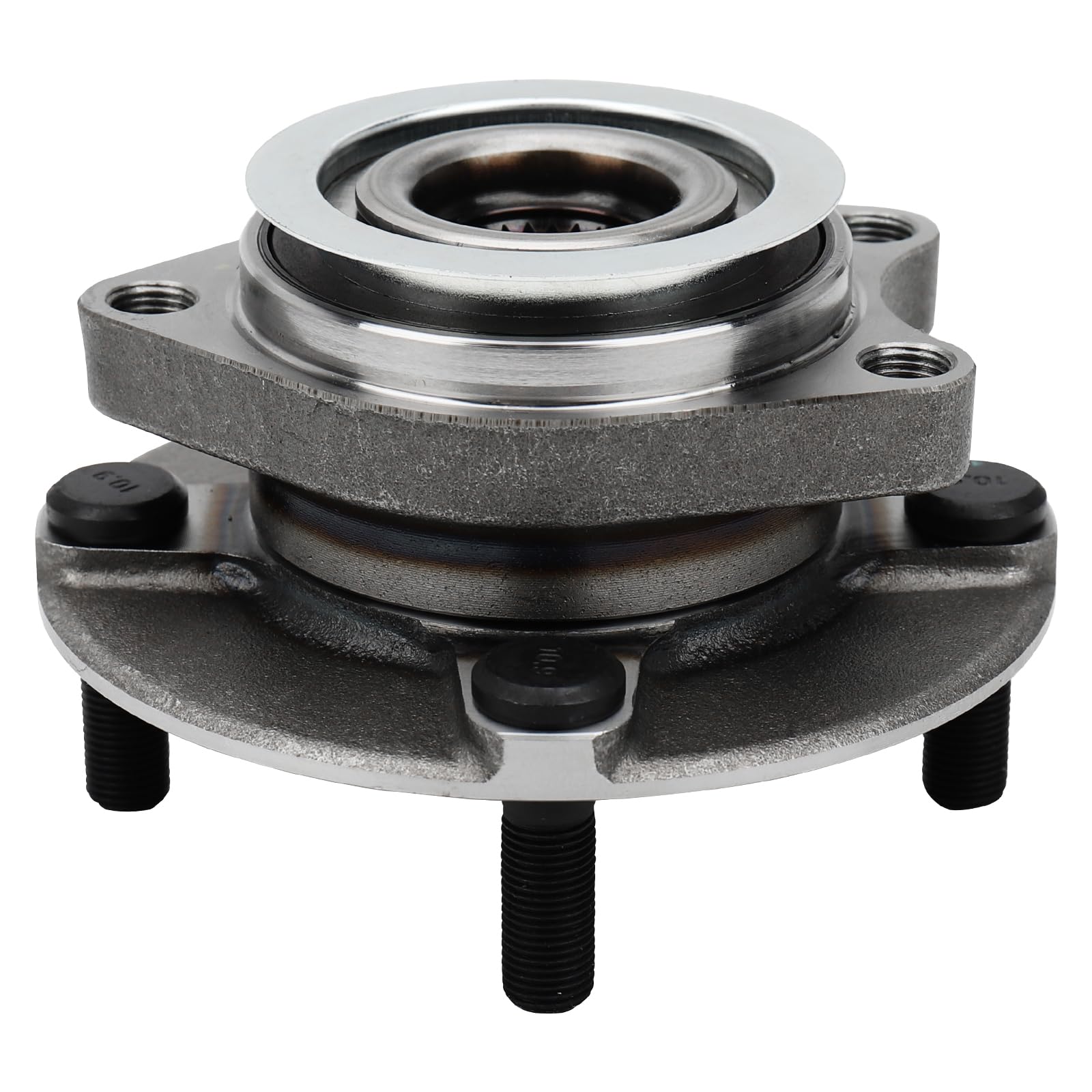 MAYASAF 513308 [1 Pack, 4 Lugs] Front Wheel Hub Bearing Assembly Fit 2007-2012 for Nissan Versa, Power Disc Drum Non-ABS Models