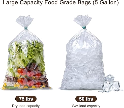Miniatura 3 de Bolsas de almacenamiento de alimentos, bolsas de 5 galones, bolsa de plástico de grado alimenticio para marinar y salmuera, sin BPA, extra
