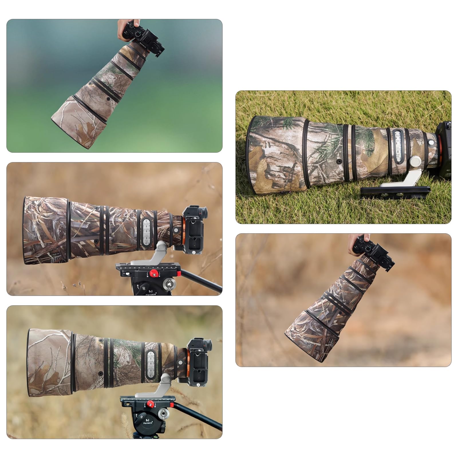 Osłona obiektywu do Sony FE 300 mm F/2,8 GM OSS pokrowiec ochronny na obiektyw aparatu kamuflażowego (kolor #kamuflaż dżungli - wodoodporny) osłona przeciwdeszczowa