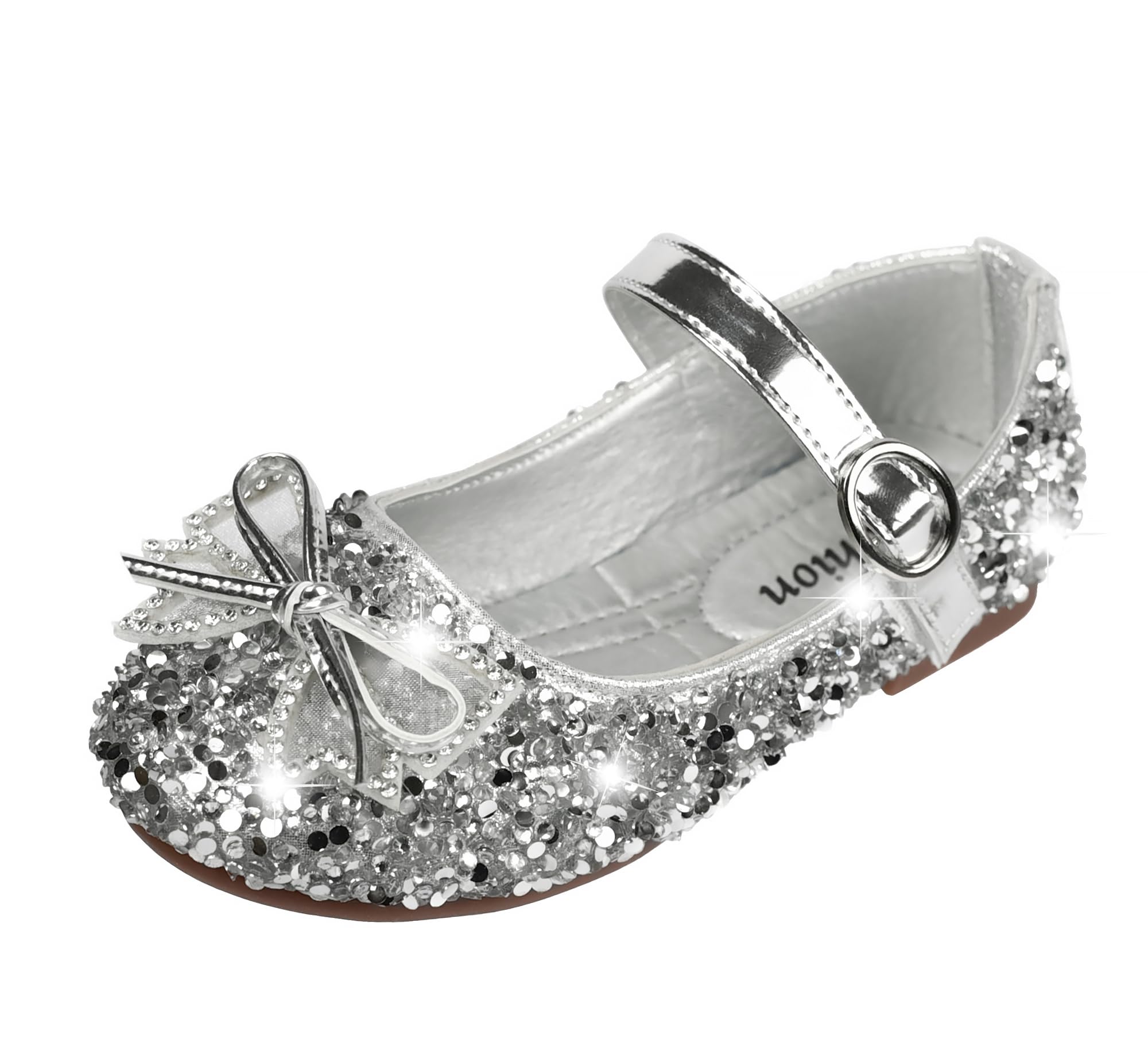 Zapatos de Princesa para Niñas con Lentejuelas Purpurinas para Disfraz, Fiestas, Bodas