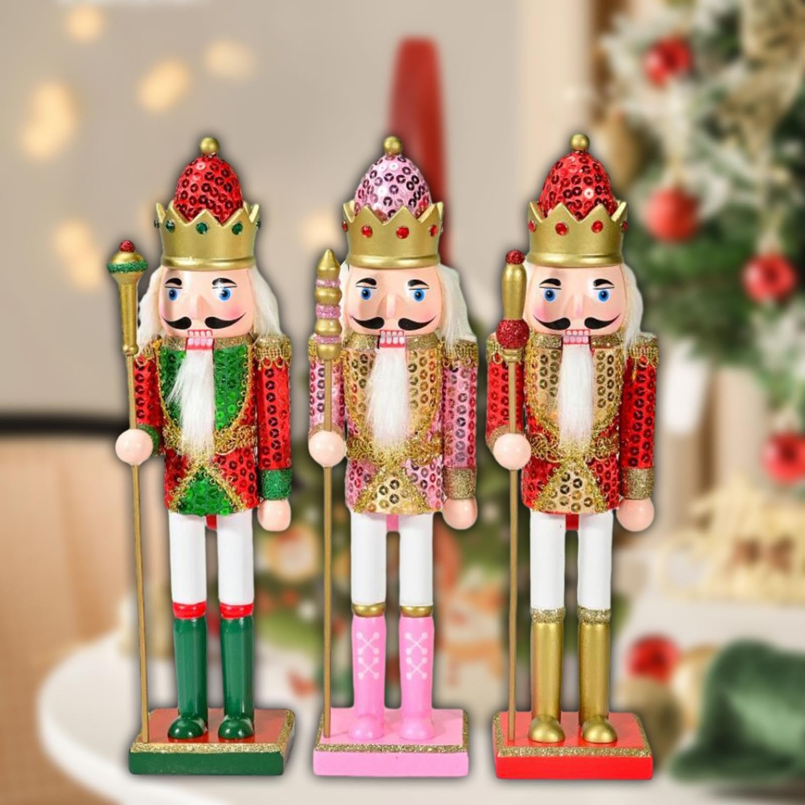 Schiaccianoci In Legno 30cm - Decorazione Natalizia Tradizionale Con Bocca Mobile - Foto 5