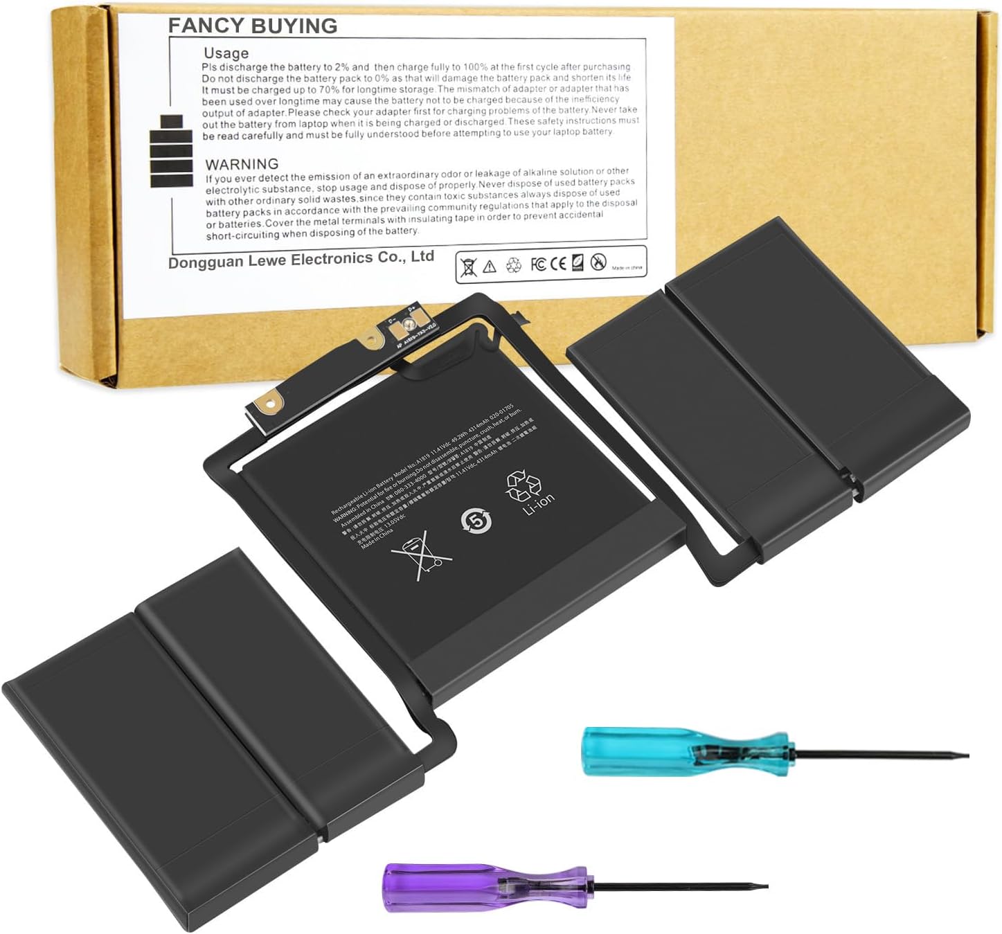 Fancy Buying MacBook pro A1819 A1706 Replacement Battery for MacBook Pro 13 inch A1706 Late 2016 Mid 2017, EMC 3071, EMC 3163 Laptop Battery NO. MPDK2LL/A, MPXW2LL/A, MPXX2LL/A, MQ002LL/A