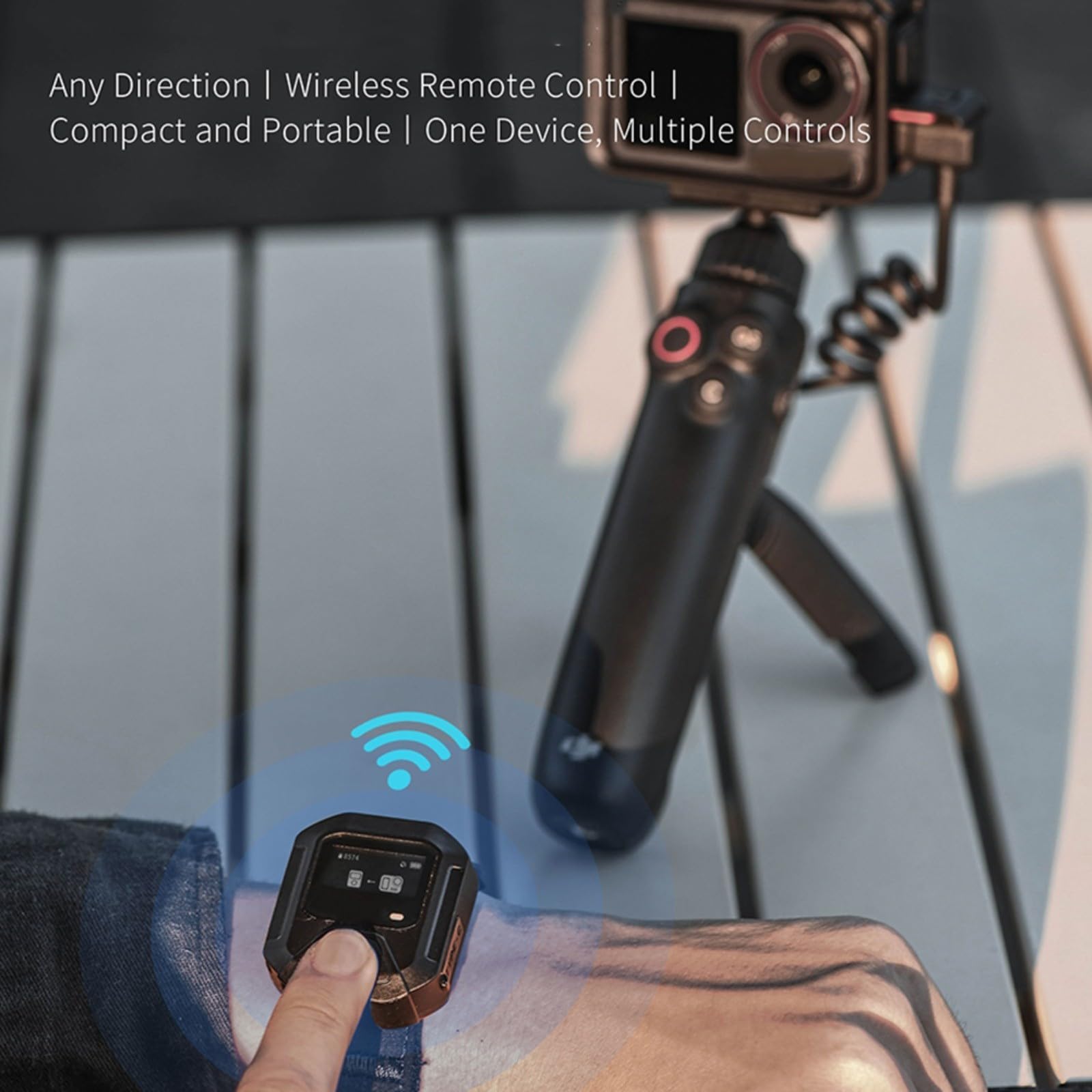 Per Dji Action 5 Pro e Action 4 Telecomando Con Schermo, Portata 25M, Controlla Fino a 16 Telecamere, Registrazione Dati Movimento In Tempo Reale Per Avventura All'aperto
