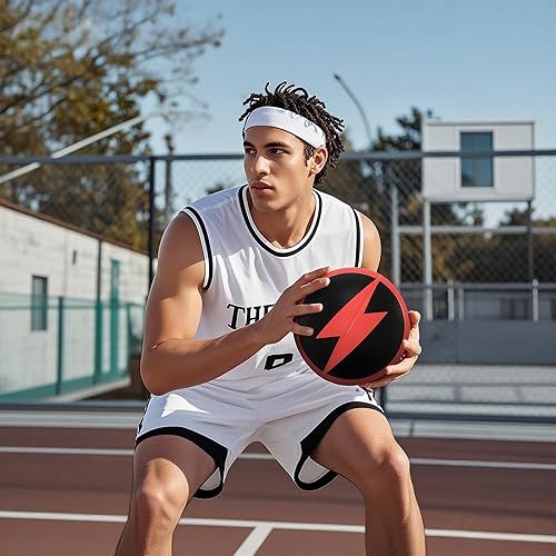 Miniatura 5 de Kuangmi Lightning - Balones de baloncesto de goma, tamaño oficial 7 (29.5 pulgadas), hechos para interiores y exteriores