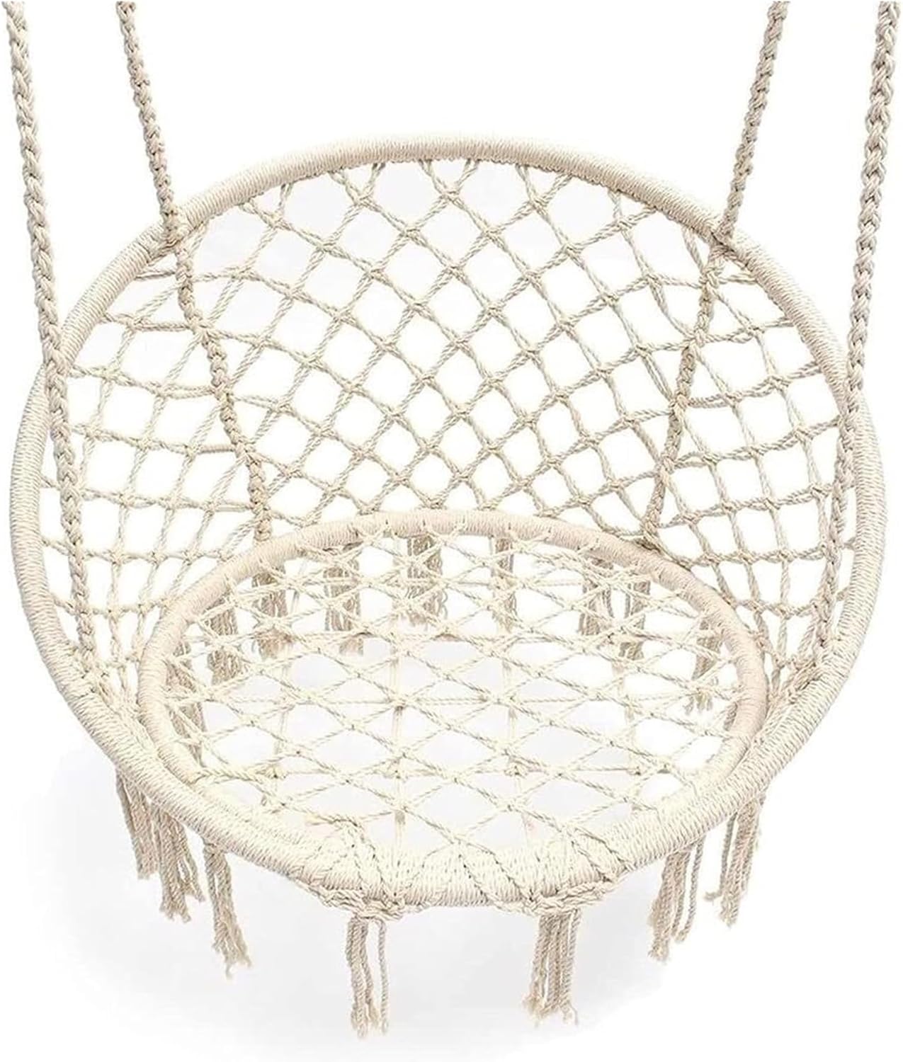 Hammocks Hand Woven Round Swing Single Hammock Swing Bed for Adults