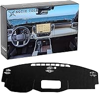 Vista 18 de x xotic tech Funda para salpicadero de consola central precortada, antideslizante, protector solar y antideslumbrante, alfombrilla para salpicadero