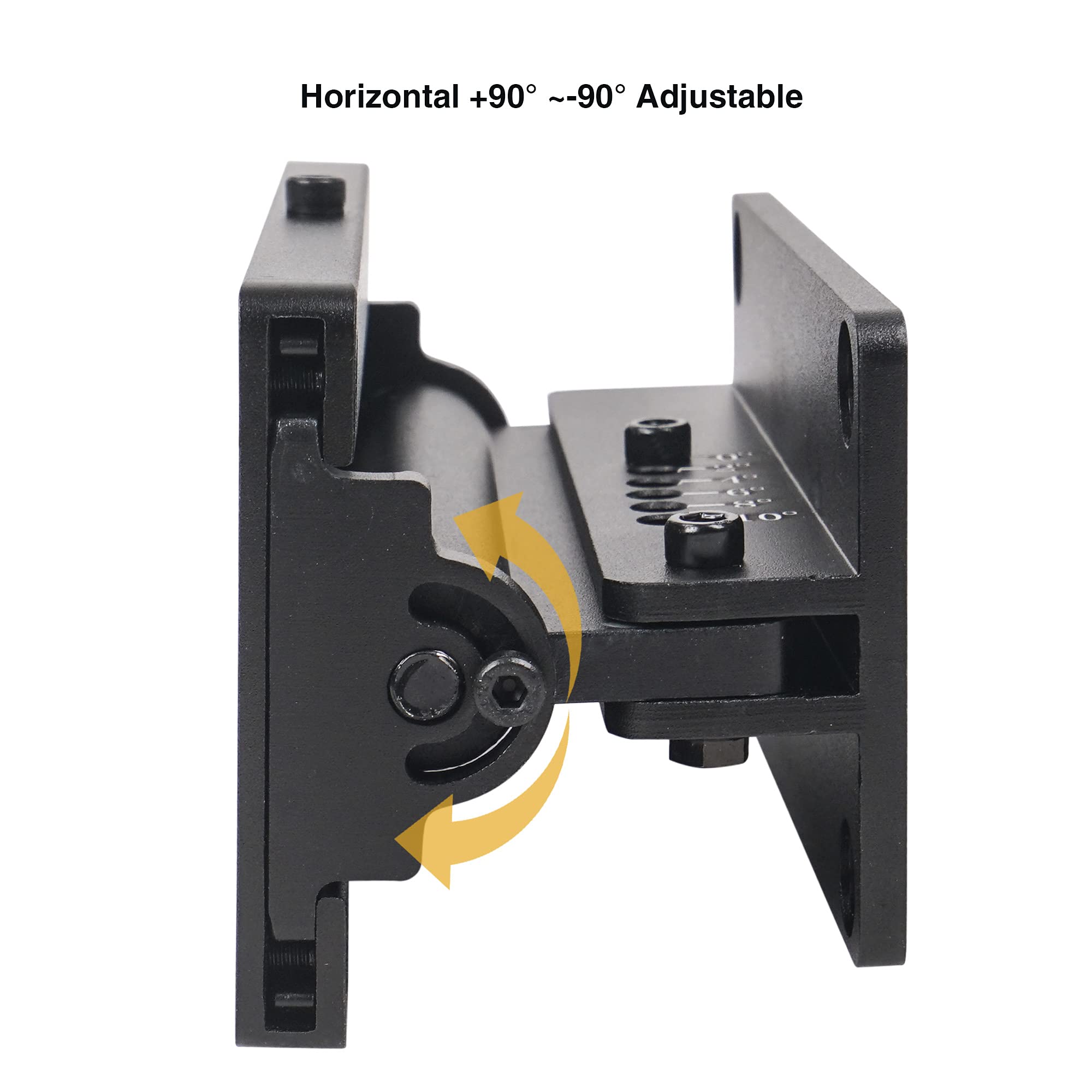Sound Town Paquete de 2 soportes de montaje de pared universales para altavoz con ajuste de ángulo, plantilla de montaje de 4.2 x 2 pulgadas, negro (CWB-1A-PAIR)