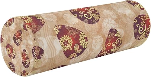 Almohada de cojín de huevos rojos de Pascua para piernas, almohada firme y pequeña, almohada redonda larga para almohada redonda con cilindro de