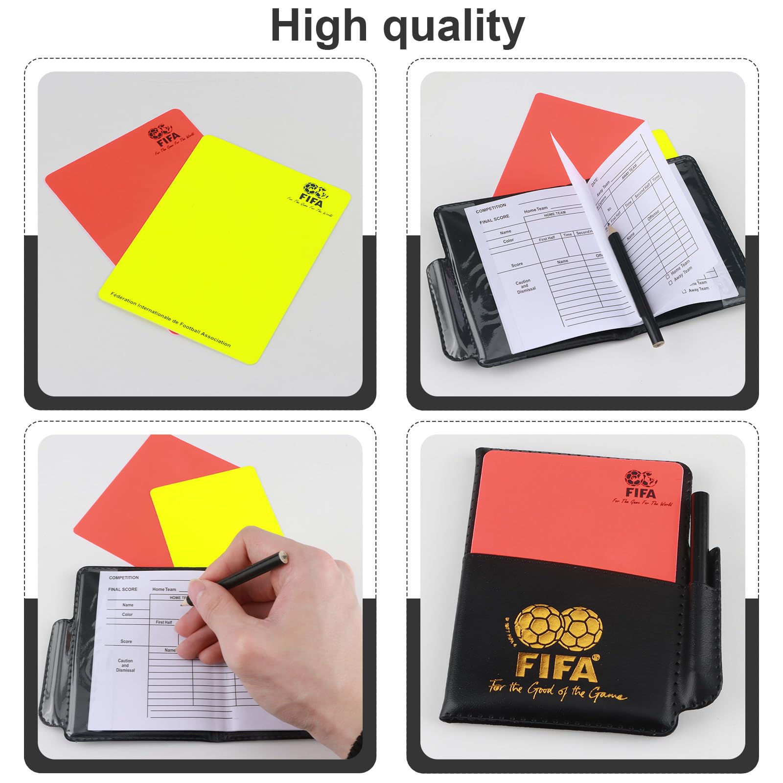 Set de árbitro de fútbol, Kit de Tarjetas Arbitro, Tarjetas Árbitro de Deportes para Deportes Escolares y Partidos de Fútbol
