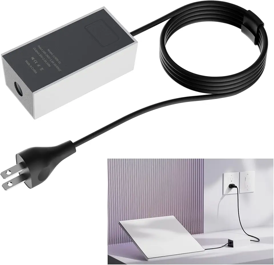 Fonte de Alimentação Starlink Mini, 60W, Adaptador de Energia Starlink Mini, Carregador de Parede Ca, Saída Estável de 30V/2A com Cabo de Extensão de 1,8 M, Compatível com Cabo de Alimentação