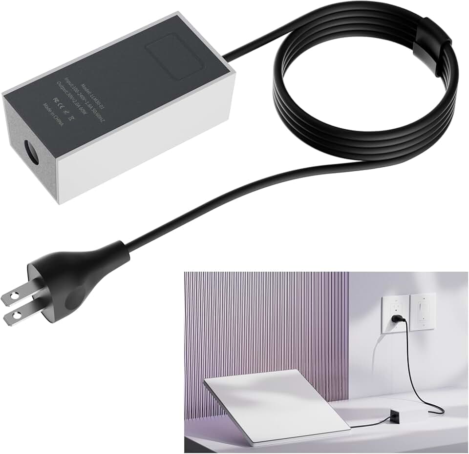 Fonte de Alimentação Starlink Mini, 60W, Adaptador de Energia Starlink Mini, Carregador de Parede Ca, Saída Estável de 30V/2A com Cabo de Extensão de 1,8 M, Compatível com Cabo de Alimentação