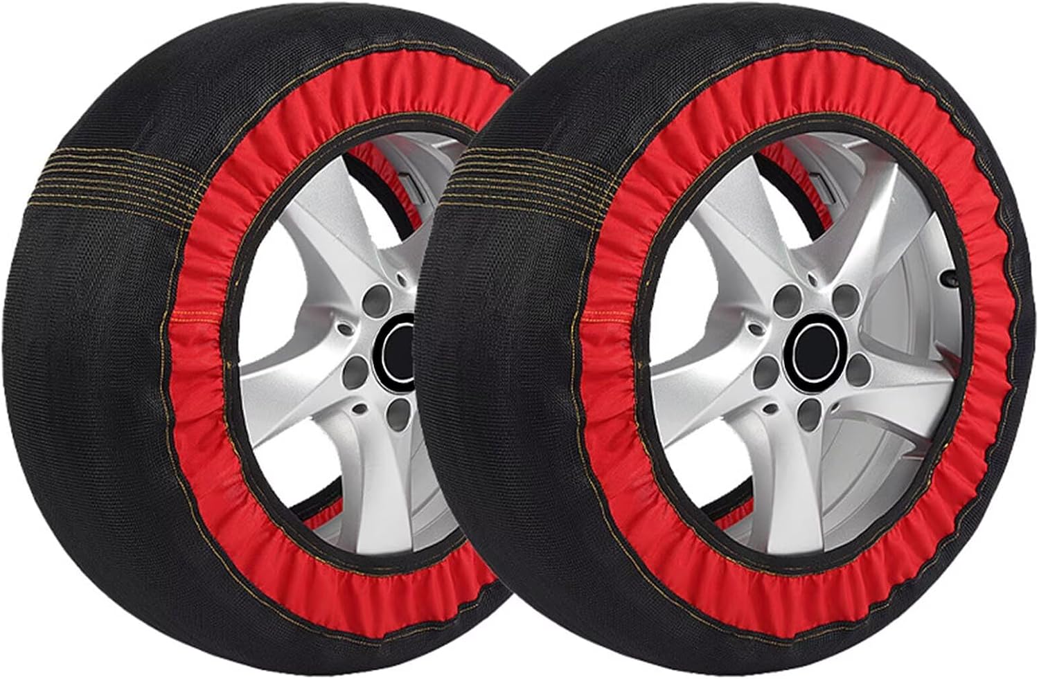generic Tire Snow Socks — Polyester Fabric Traction Covers (2pcs)