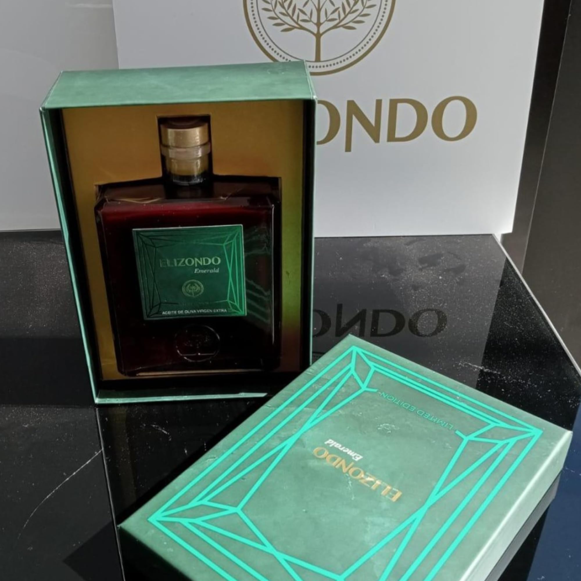 Aceite de Oliva ELizondo Emerald 1 L con Estuche Nueva Cosecha | Aceite Exclusivo Sofisticado | AOVE Mejor Selección ENOVINOS