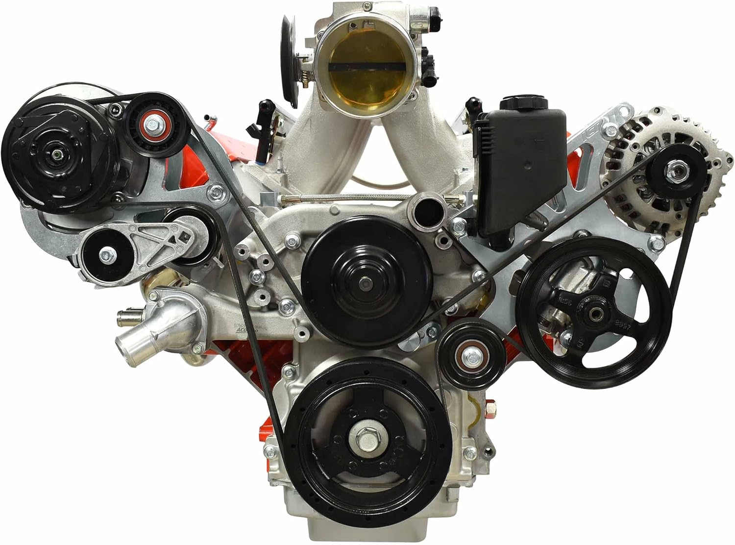 LS A/C Compressor Bracket Kit Compatible with Corvette R4, LS1, LS3, CTS-V, LSX, LS7, LS9 by ICT Billet