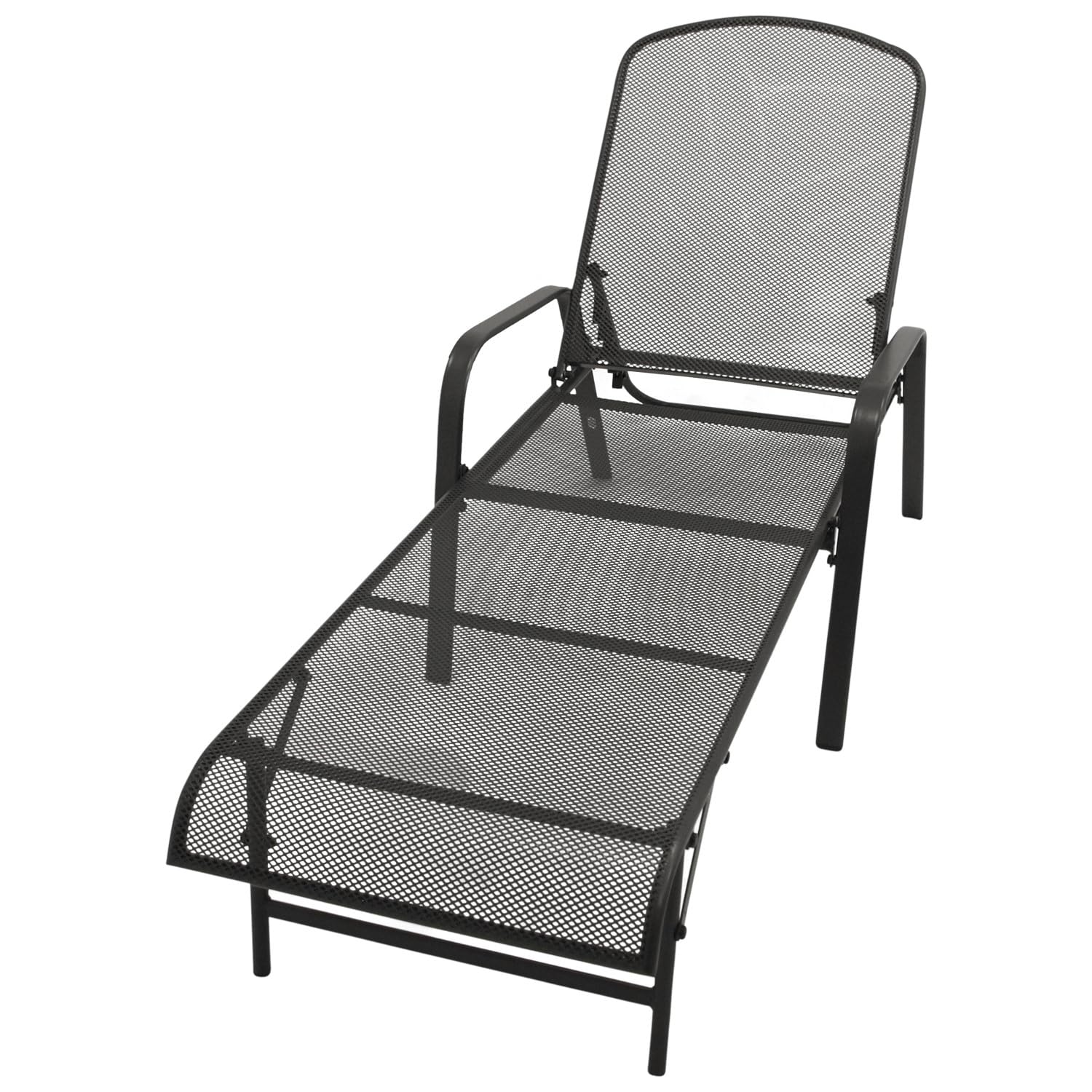 DEGAMO Gartenliege Sonnenliege Classic, Stahlgestell, Liegefläche aus Streckmetall, Farbe anthrazit, Outdoor