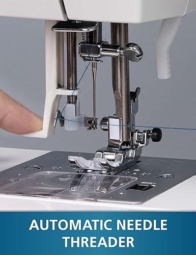 Miniatura 5 de MILLEPUNTI Máquina de coser computarizada con pantalla LCD de 40 puntadas, enhebrador automático de agujas que incluye 4 pies y accesorios perfectos