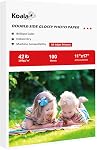 Koala Brochure Paper Double Side Glossy for Printing Photo 8.5X11 Inches 100 Sheets Compatible with Inkjet Printer 42LB