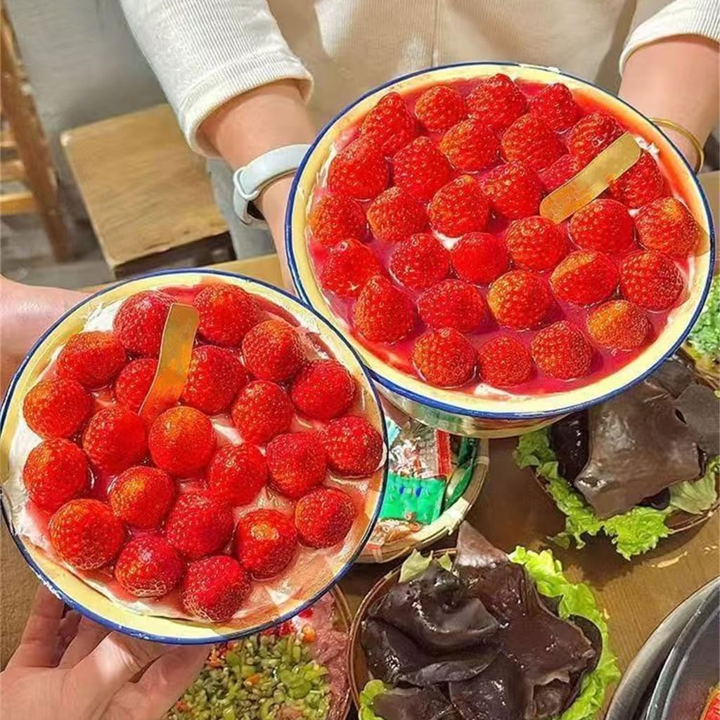 Vintage Kitchen Food Storage Bowl with Lid Large Capacity Cake Basin for Everyday Use Household Cooking Accessories