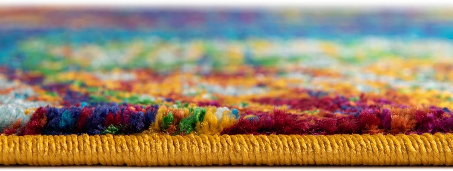 Rugs.com Calypso Collection Rug – 8' x 10' Multi Medium Rug Perfect for Living Rooms, Large Dining Rooms, Open Floorplans