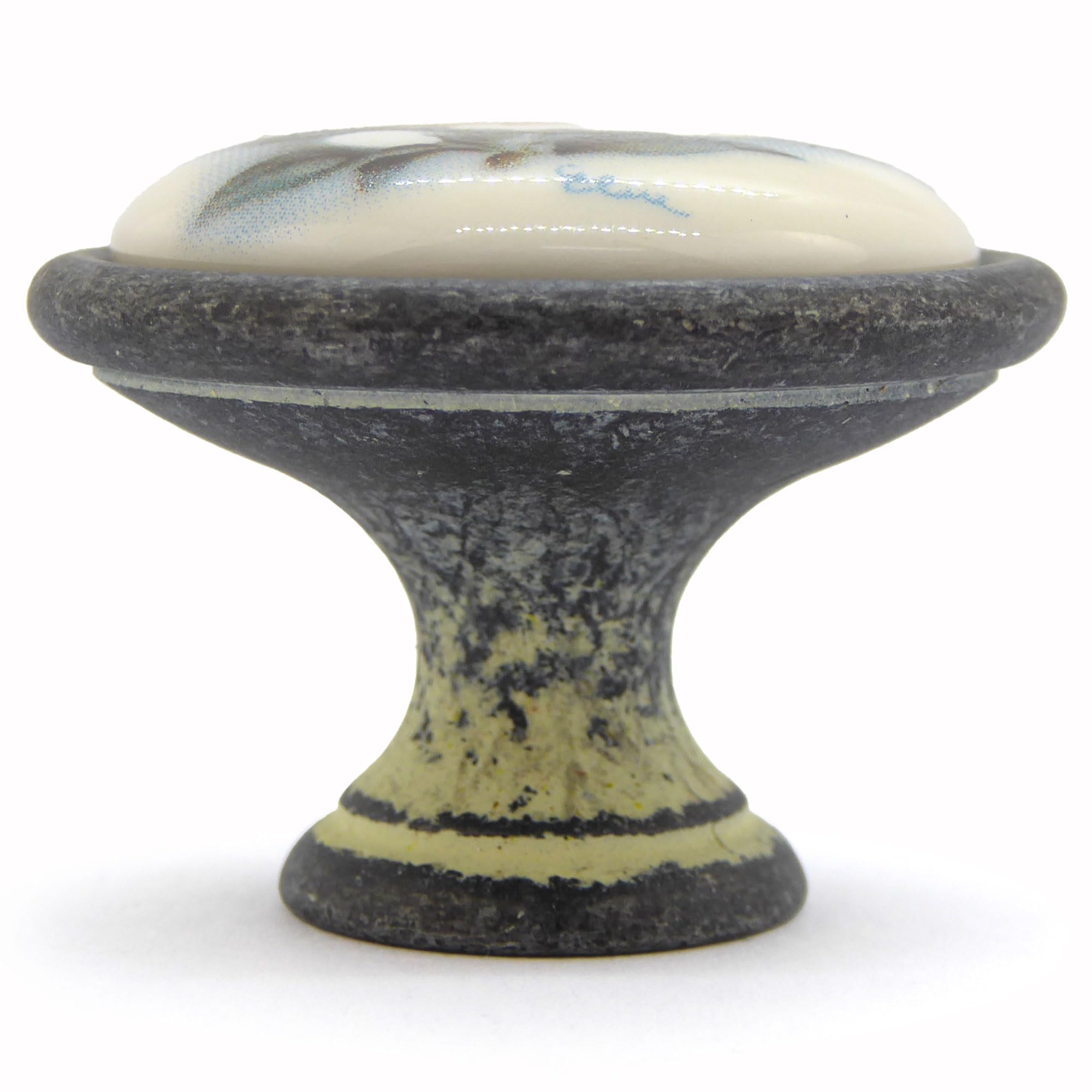 Cremonese ceramica DK per finestra porcellana avorio e Ottone lucido L