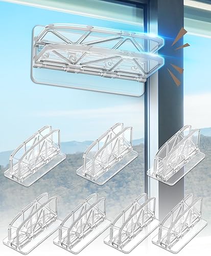 Miniatura 9 de Cerraduras de puerta corrediza para ventana, paquete de 2 cerraduras de puerta corrediza de vidrio para seguridad infantil, cerraduras de seguridad