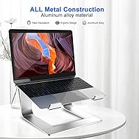 Vista 7 de DUCHY - Soporte ergonómico de aluminio para computadora portátil soporte desmontable para computadora portátil compatible con MacBook Dell HP More