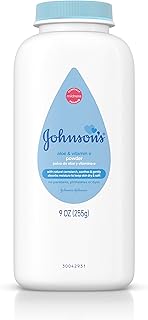 Johnson's Baby Powder with Naturally Derived Cornstarch Aloe & Vitamin E, Hypoallergenic, 9 oz (Pack of 3)
